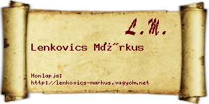 Lenkovics Márkus névjegykártya